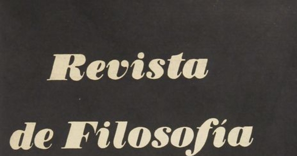 Revista de filosofía Vol.14:no.1 (1969)-Vol.14 no.2 (1969)