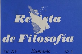 Revista de filosofía Vol.15:no.1 (1977:mayo)