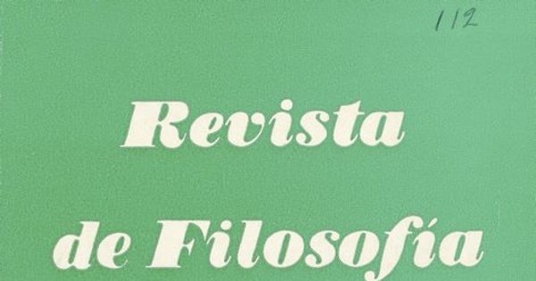 Revista de filosofía Vol.16:no.1/2 (1978:dic.)