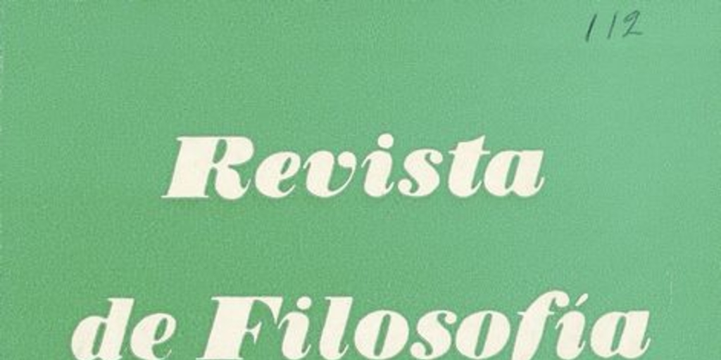 Revista de filosofía Vol.16:no.1/2 (1978:dic.)