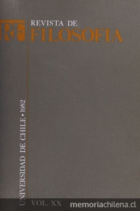 Revista de filosofía Vol.20:no.1 (1982)