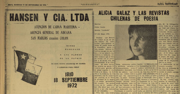 Alicia Galaz y las revistas chilenas de poesía