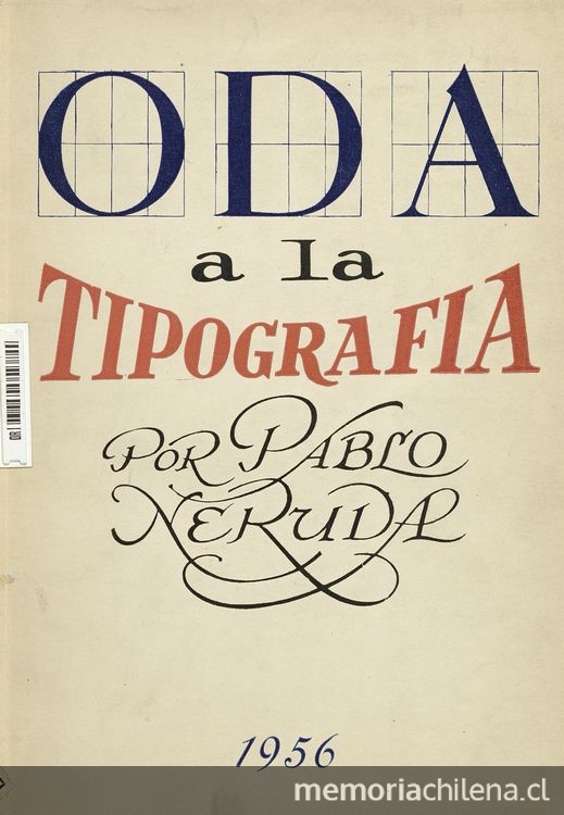 Portada de Oda a la tipografía