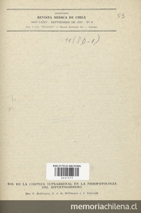 Rol de la corteza suprarrenal en la fisiopatología del hipertiroidismo. Santiago : [s.n.],