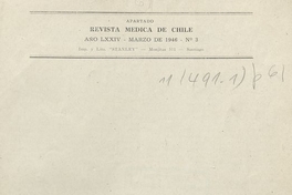 Control reflejo de la irrigación cardíaca por modificaciones tensionales en la circulación pulmonar. Santiago : [s.n.], 1946 (Santiago : Impr. Stanley)