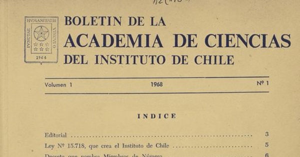 Discurso de incorporación a la Academia de Ciencias Instituto Chile. "Bioquímica de las resinas naturales."