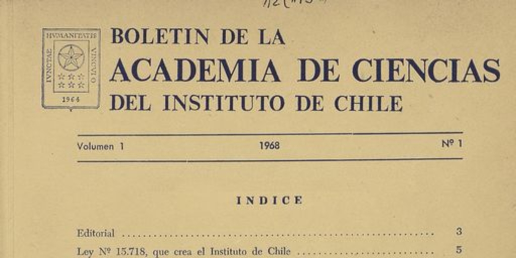 Discurso de incorporación a la Academia de Ciencias Instituto Chile. "Bioquímica de las resinas naturales."