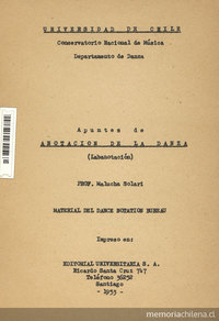 Apuntes de anotación de la danza : (Labanotación)