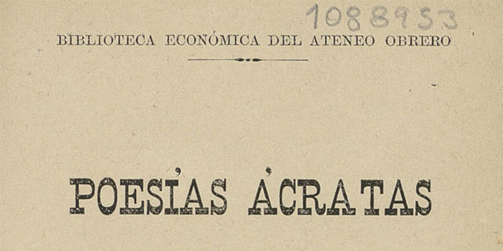 Portada de Poesías ácratas