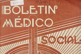 Boletín médico Social de la Caja de seguro obligatorio N° 37, junio de 1937