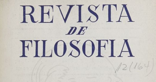 Revista de filosofía v.2:no.2 (1953:ene.)