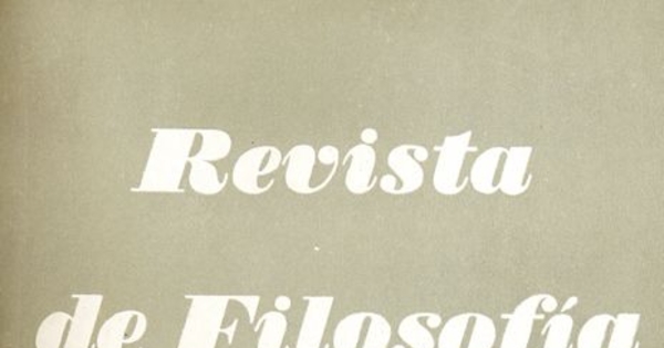 Revista de filosofía: v.3, no.2 (jul. 1956)