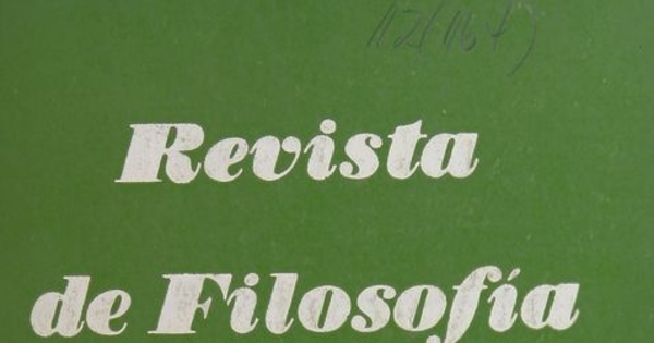 Revista de filosofía Vol.5:no.2 (ago. 1958)