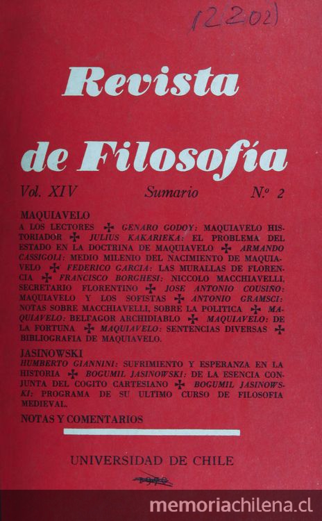 Revista de filosofía Vol.14 no.2 (1969)