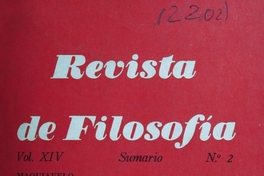 Revista de filosofía Vol.14 no.2 (1969)