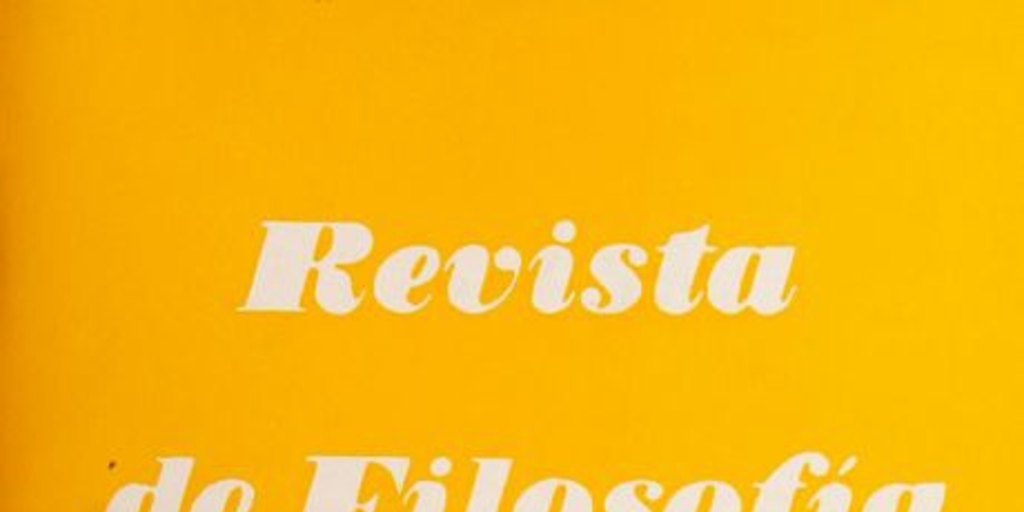 Revista de filosofía Vol.18:no.1 (1980:dic.)