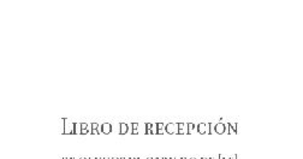 Transcripción del Libro de resepción de oficios de cabildo de [es]ta billa de San Rafael de Rozas que da principio en el año 1787