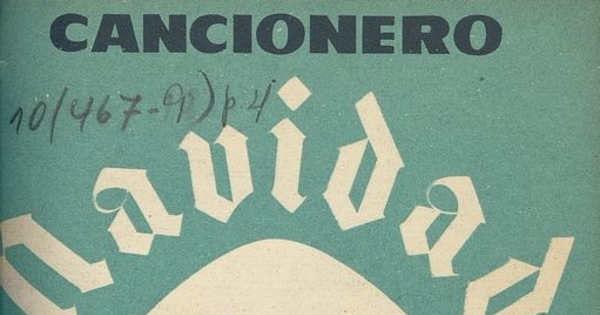  Portada de Cancionero : navidad, 1954