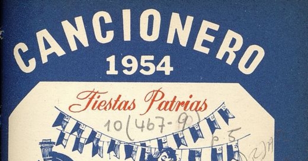 Portada de Cancionero 1954 : Fiestas Patrias, 1954