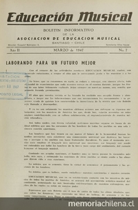 Educación musical: año II, número 7, marzo de 1947