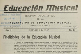 Educación musical: año II, número 14, octubre de 1947