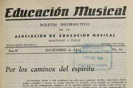 Educación musical: año II, número 16, diciembre de 1947