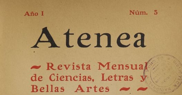 Atenea: año 1, número 3, junio de 1924