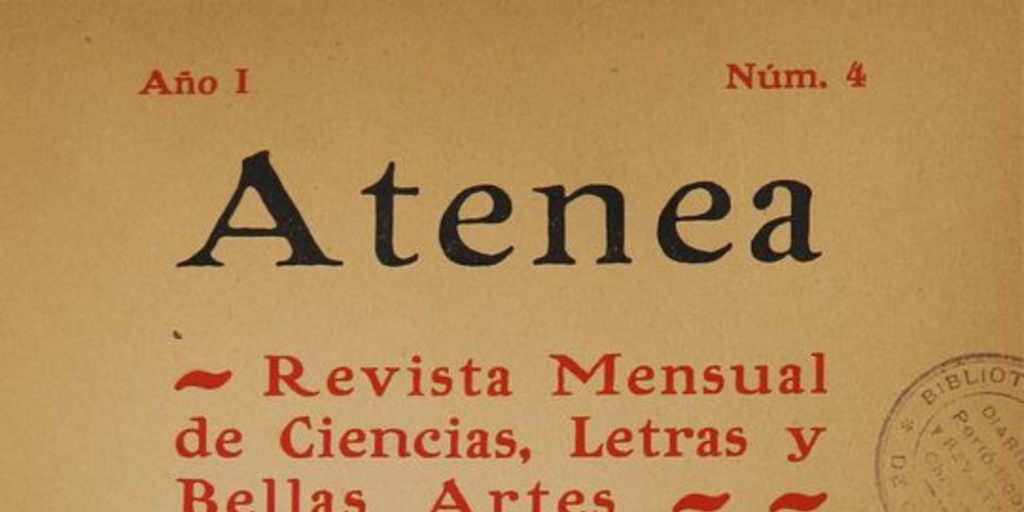 Atenea: año 1, número 4, julio de 1924