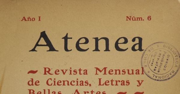 Atenea: año 1, número 6, septiembre de 1924