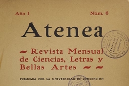Atenea: año 1, número 6, septiembre de 1924