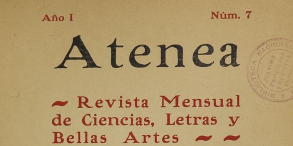 Atenea: año 1, número 7, octubre de 1924