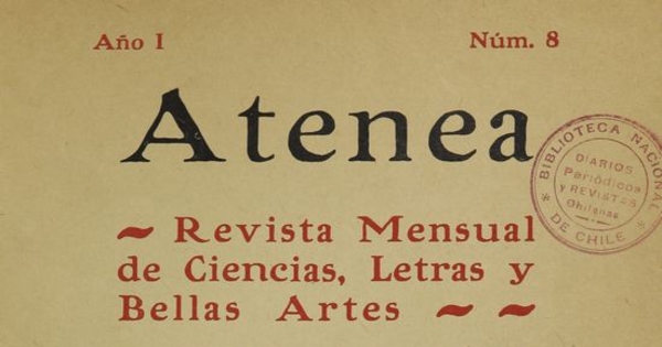 Atenea: año 1, número 8, noviembre de 1924