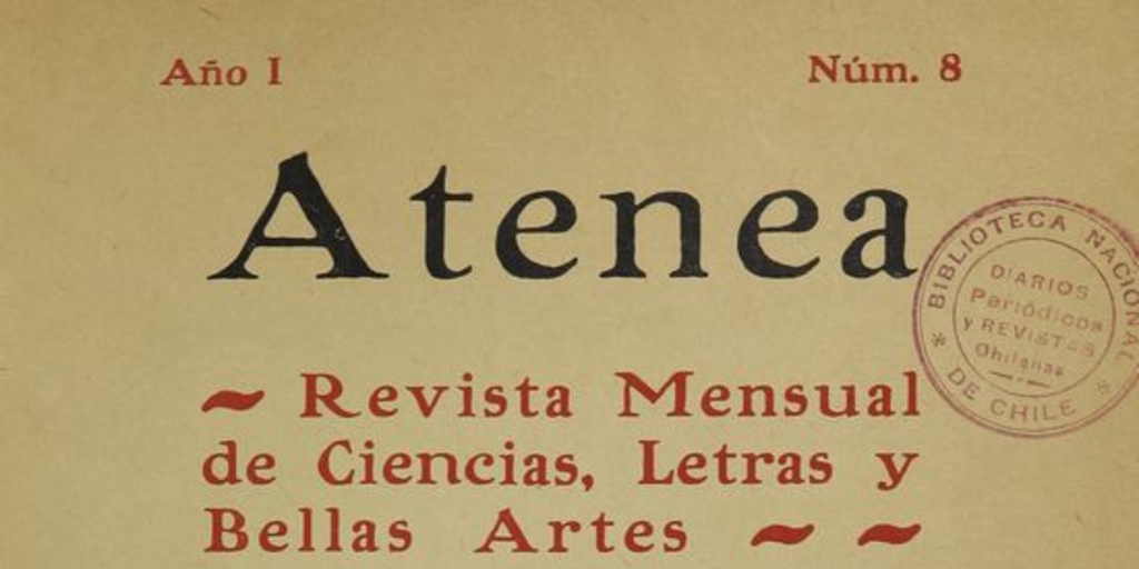 Atenea: año 1, número 8, noviembre de 1924