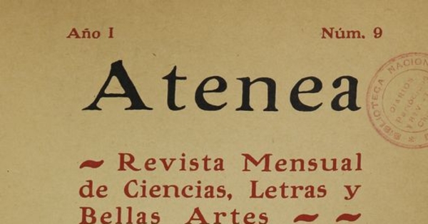Atenea: año 1, número 9, diciembre de 1924