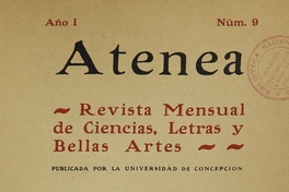 Atenea: año 1, número 9, diciembre de 1924