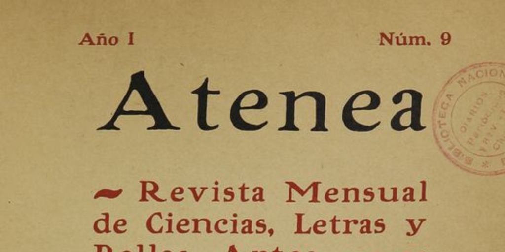 Atenea: año 1, número 9, diciembre de 1924