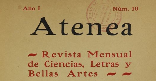 Atenea: año 1, número 10, 31 de diciembre de 1924