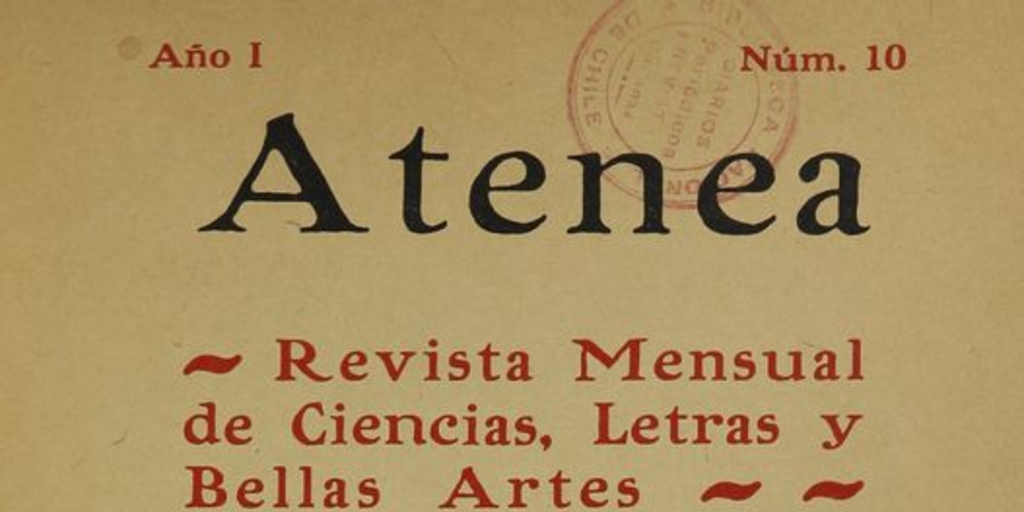 Atenea: año 1, número 10, 31 de diciembre de 1924