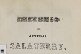 Historia del jeneral Salaverry