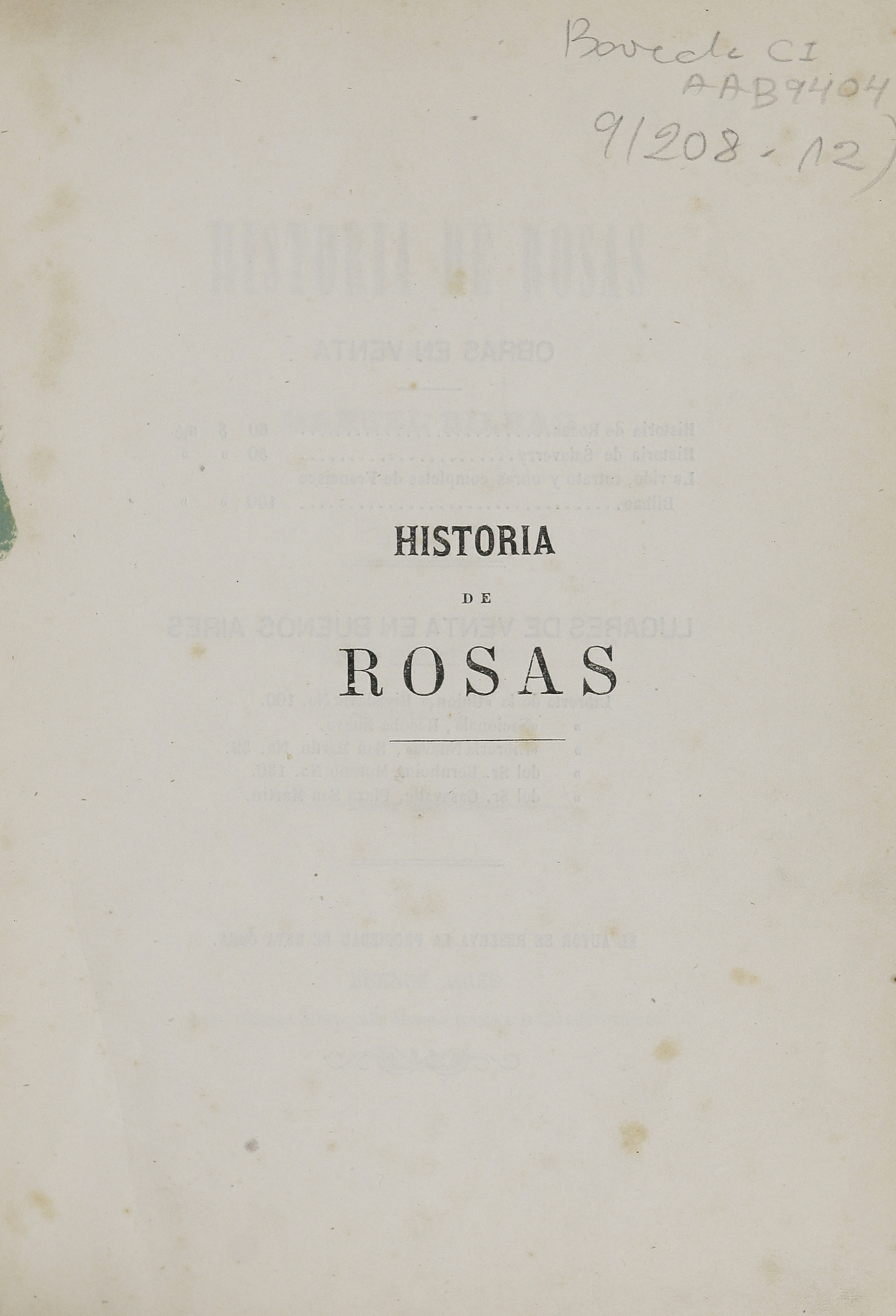 Historia de Rosas