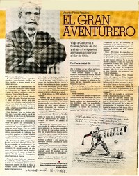 El gran aventurero  [artículo] María Isabel Gil.