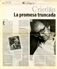 Cristián Huneeus. La promesa truncada.  [artículo] Roberto Careaga Medina