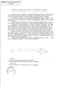 Leyenda del culebrón que aparece en el cementerio de Nogales  [manuscrito] redacción: Horacio Tapia Díaz.