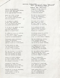 Medicina tradicional  [manuscrito] letra: Fernando A. Yañez Betancourt ; música: del Folclor.