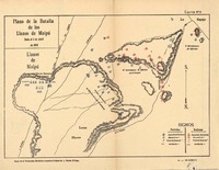 Plano de la batalla de los Llanos de Maipú dada el 5 de abril de 1818. [material cartográfico] :
