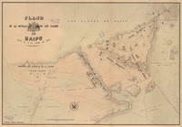 Plano de la batalla de los Llanos de Maipo dada el 5 de abril de 1818 [material cartográfico] : Teodoro Brenot, dibujante.
