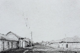 Dibujo de calle de pueblo