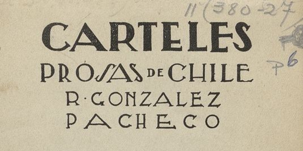 Carteles: prosas de Chile