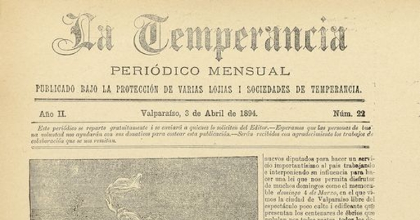 La temperancia Año 2: nº22, 3 de abril de 1894