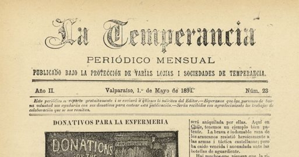 La temperancia Año 2: nº23, 1 de mayo de 1894